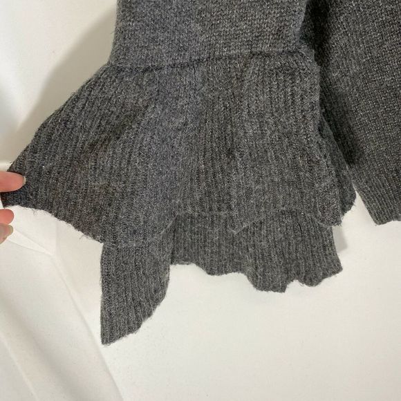 14th Union Wool Blend Ruffle Sleeve Sweater L - Picture 4 of 7